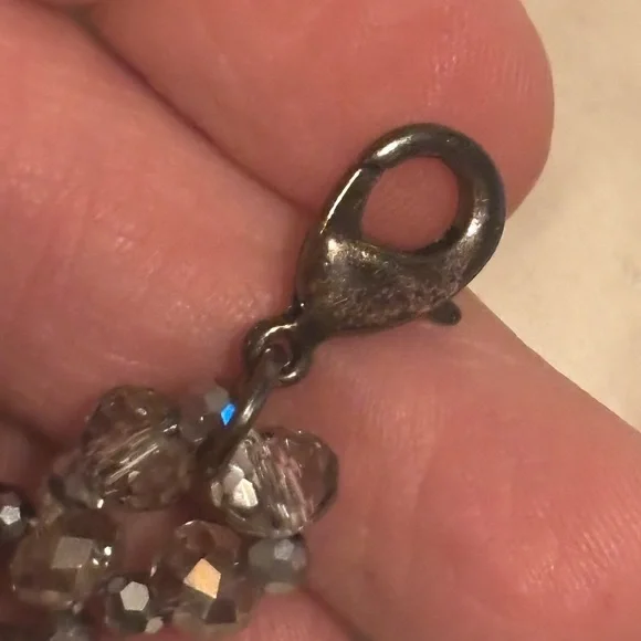 Vintage Chic Silver and Gray Gemstone Bracelet - Picture 5 of 16